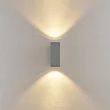 Deko-Light Foco para fachadas SHORELINE PRO LED SQUARE 70 UP&DOWN de 2 llamas, angular, CCT Switch IP65, gris claro regulable
