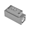 Deko-Light Foco para fachadas SHORELINE PRO LED SQUARE 70 UP&DOWN de 2 llamas, angular, CCT Switch IP65, gris claro regulable