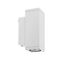 Foco para fachadas SHORELINE PRO LED SQUARE 70 UP&DOWN de 2 llamas, angular, CCT Switch IP65, blanco regulable