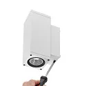 Deko-Light Foco para fachadas SHORELINE PRO LED SQUARE 70 UP&DOWN de 2 llamas, angular, CCT Switch IP65, blanco regulable