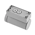Deko-Light Foco para fachadas SHORELINE PRO GU10 ROUND de 1 llama, cilíndrico, con portalámpara GU10 IP65, gris claro