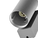 Deko-Light Foco para fachadas SHORELINE PRO GU10 ROUND de 1 llama, cilíndrico, con portalámpara GU10 IP65, gris claro