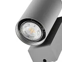 Deko-Light Foco para fachadas SHORELINE PRO GU10 ROUND de 1 llama, cilíndrico, con portalámpara GU10 IP65, gris claro