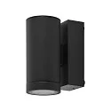Foco para fachadas SHORELINE PRO GU10 ROUND de 1 llama, cilíndrico, con portalámpara GU10 IP65, plomo oscuro