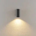 Deko-Light Foco para fachadas SHORELINE PRO GU10 ROUND de 1 llama, cilíndrico, con portalámpara GU10 IP65, plomo oscuro