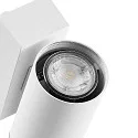 Deko-Light Foco para fachadas SHORELINE PRO GU10 ROUND UP&DOWN de 2 llamas, cilíndrico, con portalámpara GU10 IP65, blanco