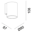 Deko-Light Luminaria de pared para exteriores CAN OUTDOOR UP OR DOWN de 1 llama, cilíndrico, rígido GU10 IP65, blanco