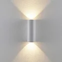 Luminaria de pared para exteriores CAN OUTDOOR UP & DOWN Arriba-Abajo, de 2 llamas, cilíndrico, rígido GU10 IP65, blanco