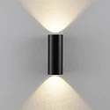 Luminaria de pared para exteriores CAN OUTDOOR UP & DOWN Arriba-Abajo, de 2 llamas, cilíndrico, rígido GU10 IP65, negro