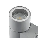 Deko-Light Foco para fachadas ACHERNAR DOWN de 1 llama, cilíndrico, con portalámpara GU10 IP65, gris claro