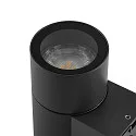 Deko-Light Foco para fachadas ACHERNAR DOWN de 1 llama, cilíndrico, con portalámpara GU10 IP65, plomo oscuro