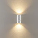 Deko-Light facade spotlight ACHERNAR UP & DOWN 2 flames, cylindrical, with lamp socket GU10 IP65, white