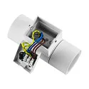 Deko-Light facade spotlight ACHERNAR UP & DOWN 2 flames, cylindrical, with lamp socket GU10 IP65, white