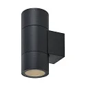 Deko-Light Foco para fachadas ACHERNAR UP & DOWN de 2 llamas, cilíndrico, con portalámpara GU10 IP65, plomo oscuro