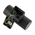 Deko-Light Foco para fachadas ACHERNAR UP & DOWN de 2 llamas, cilíndrico, con portalámpara GU10 IP65, plomo oscuro