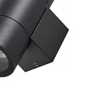 Deko-Light Foco para fachadas ACHERNAR UP & DOWN de 2 llamas, cilíndrico, con portalámpara GU10 IP65, plomo oscuro