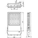 Deko-Light Outdoor LED spot ATIK, IP65 / 44, 300W 4000K 39900lm 110°, symmetrical, die-cast aluminum, black