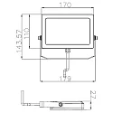 Deko-Light Luz de inundación FLOOD SMD 15 giratorio, simétrico IP65 / IP44, negro 