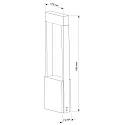 Deko-Light Outdoor LED floor lamp CHERTAN 600, height 60cm, IP54, 12W 3000K 640lm 120°, die-cast aluminum, dark grey