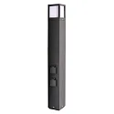 Columna de alimentación FACADO SOCKET 100 doble, lang, con iluminación, conmutable E27 IP54, plomo oscuro 