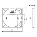 Deko-Light cover ALWAID 2 - MILKY square, white aluminum