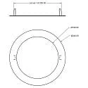 reducing ring 240/180MM round, mechanical, built-in version, traffic white
