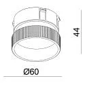 Deko-Light attachment part CAN MIX’N MATCH - ACRYLIC RING mechanical, transparent
