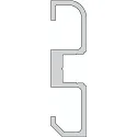 Perfil de zócalo AM-02-10, plata mate