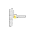 Deko-Light Perfil de construcción en seco EL-03-10, plata mate