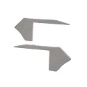  Tapa final AL-01-10 2 piezas, gris