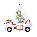 Luminaria de pared FEUERWEHRAUTO MIT FRED de 1 llama E14 IP20, rojo, blanco