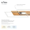 Elobra Luminaria de techo PANAMA XL de 2 llamas, roble natural regulable
