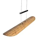 Elobra Luminaria colgante COLOMBIA XL, roble natural de asta regulable