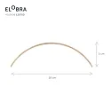 Elobra Luminaria colgante COLOMBIA XL, roble natural de asta regulable