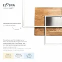 Elobra Luminaria de techo PANAMA L de 2 llamas, roble natural regulable