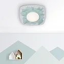 Elobra LED Ceiling luminaire SCANDI „WALD“ LED board + 20 LED, 11W, 3000K, mint green