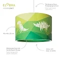 Elobra Luminaria colgante DINOS 25/40 E27, azul