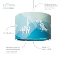 Elobra Luminaria colgante DINOS 25/40 E27, azul