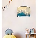 Elobra Luminaria colgante DINOS 25/40 E27, azul