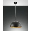 Luminaria colgante DINGLE redondo E27 IP20, negro regulable