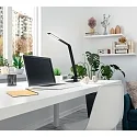 Fabas Luce Luminaria de escritorio WASP CCT Switch, con función de carga USB, con regulador táctil IP20, negro mate regulable