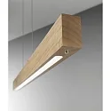 Fabas Luce Luminaria colgante BADIA regulable, ajustable IP20, roble, satinado regulable