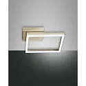Luminaria de techo BARD 15X15 pequeño, simple, controlable por voz, incl. Smartluce IP20, dorado mate, satinado regulable