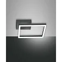 Luminaria de techo BARD 15X15 pequeño, simple, controlable por voz, incl. Smartluce IP20, antracita, satinado regulable