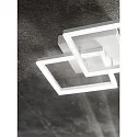 Fabas Luce Luminaria de techo BARD 45X45 pequeño, doble, controlable por voz, incl. Smartluce IP20, satinado, blanco regulable