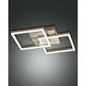 Luminaria de techo BARD 45X45 pequeño, doble, controlable por voz, incl. Smartluce IP20, dorado mate, satinado regulable