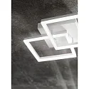 Fabas Luce Luminaria de techo BARD 45X45 pequeño, doble, controlable por voz, incl. Smartluce IP20, satinado, blanco regulable