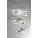 Fabas Luce Luminaria de techo BARD pequeño, doble IP20, satinado, blanco regulable