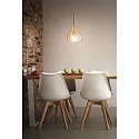 Fabas Luce Luminaria colgante LILA de 1 llama E27 IP20, color ámbar, blanco regulable