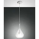 Luminaria colgante LILA de 1 llama E27 IP20, transparente, blanco regulable